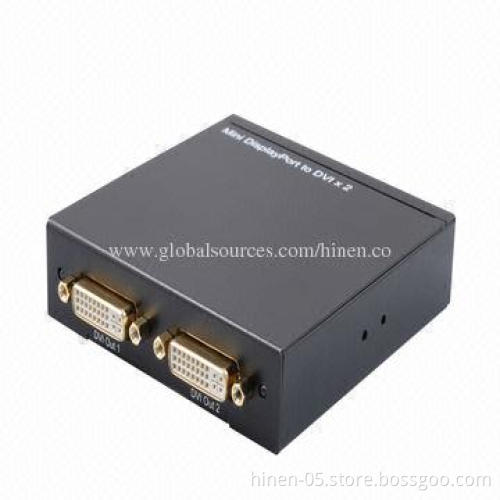 Mini DisplayPort to DVI x 2 Converter, Supports HDMI Highest Video Resolution 1,080p